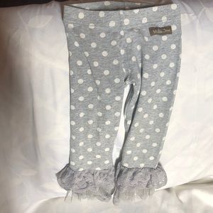 Matilda Jane leggings with ruffles at bottom  2t